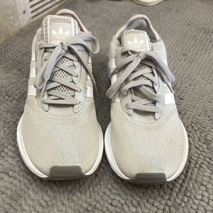 Adidas gray and white tennis shoes size 10 worn a couple of times